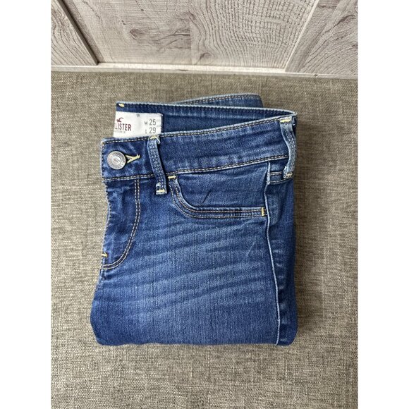 Hollister Womens Size 1 Skinny Jeans W25 L29 Cotton Blend Medium Wash Blue Denim - Picture 4 of 6